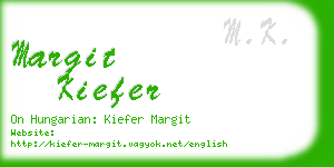 margit kiefer business card